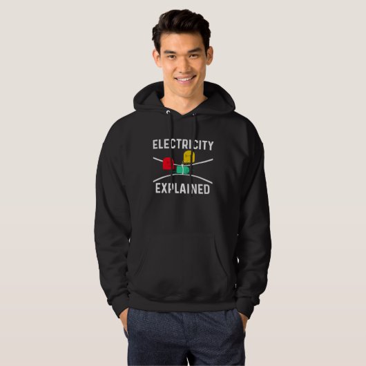 Electricity Explained Electrical Engineer Lineman Hoodie (Vorne ganz)