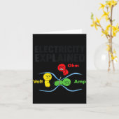 Electricity Explained Funny Geeky Physics Humor Sc Karte (Gelbe Blume)