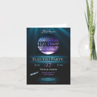 Electro EDM Party, Techno Party Einladung