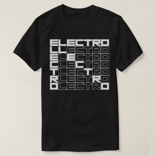 ELECTRO Fettdruck-Textdesign T-Shirt (Design vorne)