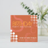 Electro Grunge Dance Party Geburtstag Einladung (Stehend Vorderseite)