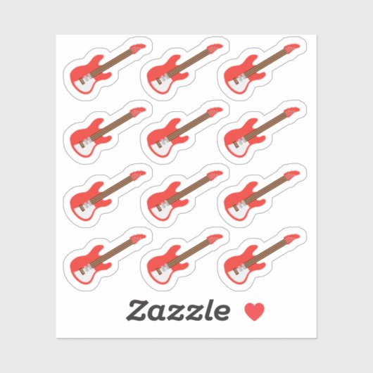 Electro Guitar Music Lesson Erinnerung Bujo Planne Aufkleber (Blatt)