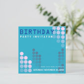 Electro House Party Einladung zum Geburtstag (Stehend Vorderseite)