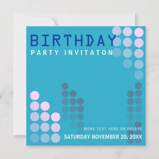 Electro House Party Einladung zum Geburtstag (Vorderseite)
