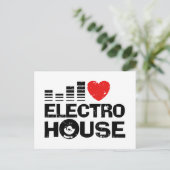 Electro House Postkarte (Stehend Vorderseite)