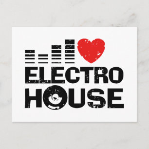 Electro House Postkarte