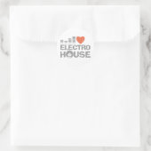 Electro House Runder Aufkleber (Tasche)