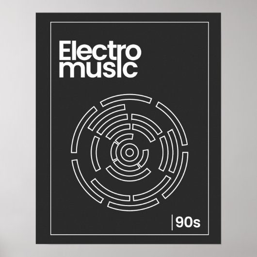 Electro Maze 90er Techno T-Shirt Poster (Vorne)