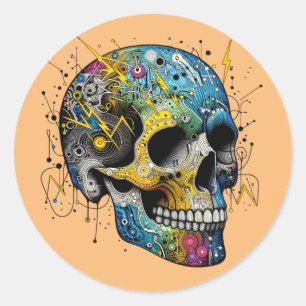 Electro-Mechanik Runder Aufkleber