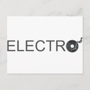Electro - Music Turntable vinylrecord DJ Clubber Postkarte