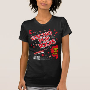 Electro-Pop-Felsen-Süßigkeits-Rot-T - Shirt