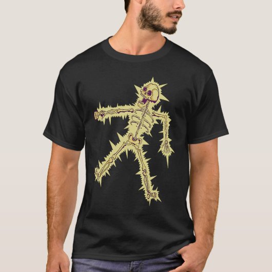 Electrocled Skeleton Halloween T-Shirt (Vorderseite)