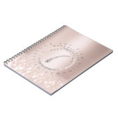 Electrolysis Hair Removal Rose Logo Glitzer Spark Notizblock (Linke Seite)