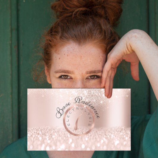 Electrolysis Hair Removal Schönheitsstudio Rosa Ro Terminkarte