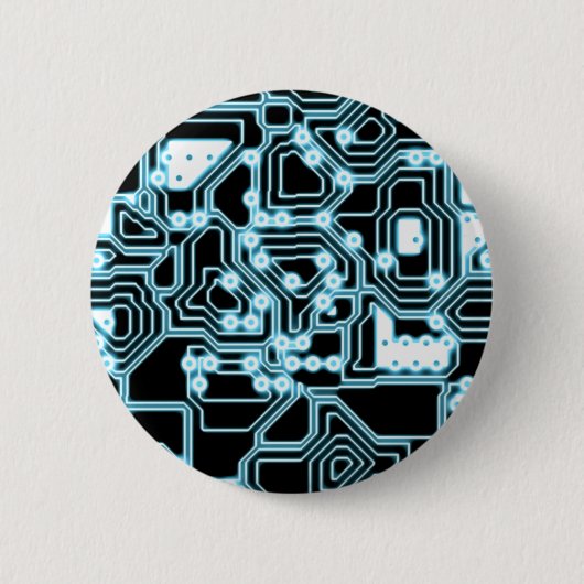 ElecTRON - Blau / Schwarz Button (Vorderseite)