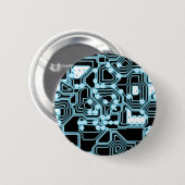 ElecTRON - Blau / Schwarz Button (Vorne & Hinten)
