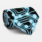 ElecTRON - Blau / Schwarz - Krawatte (Gerollt)