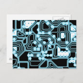 ElecTRON - Blau / Schwarz Postkarte (Vorne/Hinten)