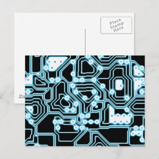 ElecTRON - Blau / Schwarz Postkarte (Vorne/Hinten)