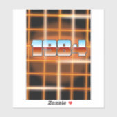 Electronic 1984 Cartoon Poster. Aufkleber (Blatt)