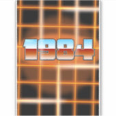 Electronic 1984 Cartoon Poster. Aufkleber (Vorderseite)