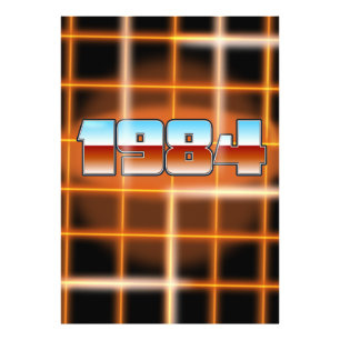 Electronic 1984 Cartoon Poster. Fotodruck