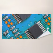 Electronic circuit board close up. background,boar badehandtuch (Badehandtuch)