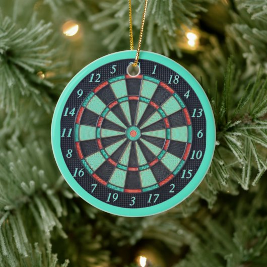 Electronic Dart Board Keramik Ornament (Baum)