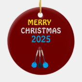 Electronic Dart Board Keramik Ornament (Hinten)