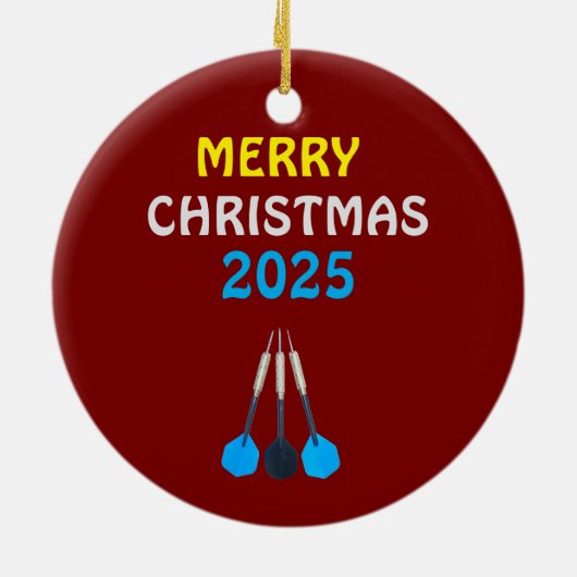 Electronic Dart Board Keramik Ornament (Hinten)