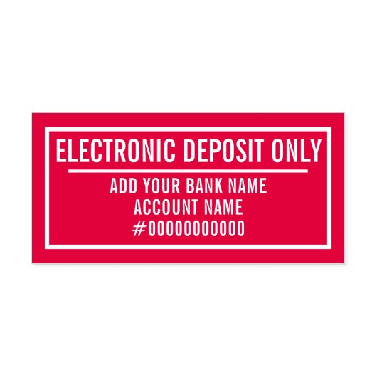Electronic Deposit Only Permastempel (Design)