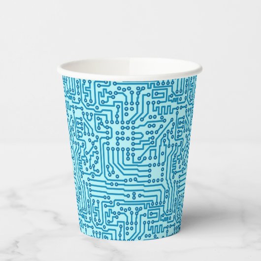 Electronic Digital Circuit Board Pappbecher (Links)