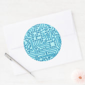 Electronic Digital Circuit Board Runder Aufkleber (Umschlag)