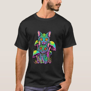 Electronic Music Lover Trippy Cat Psychedelic Rave T-Shirt