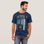 Electronic Music Synthesizer Techno Music DJ T-Shirt (Vorne ganz)
