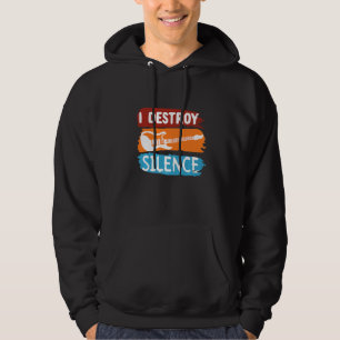 Electronic Rock Guitar Vintag Ich zerstöre Stille Hoodie