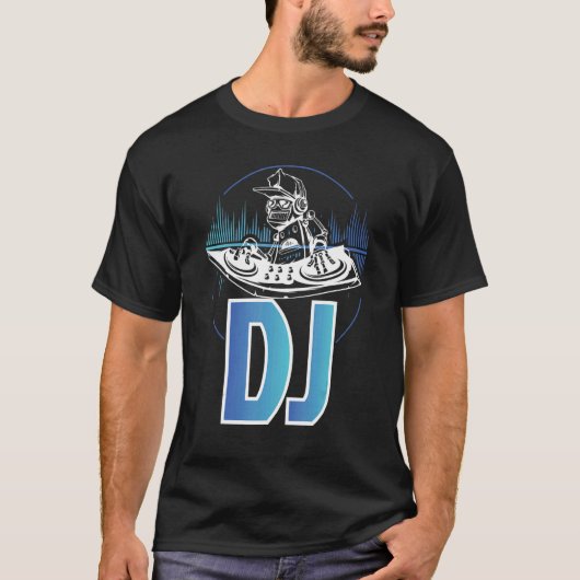 Electronic Visualizer Turntable Cool Dj Diskjocke T-Shirt (Vorderseite)