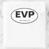 Electronic Voice Phenomona Ovaler Aufkleber (Tasche)