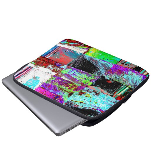 Electronics Bag – Abstract Grid Laptopschutzhülle (Vorne Knopf)