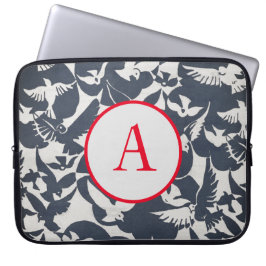 Electronics Bag JAPANESE BIRD PATTERDIY INITIAL Laptopschutzhülle