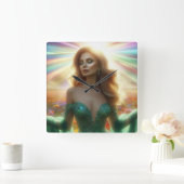 Electronics Bag Quadratische Wanduhr (Zuhause)