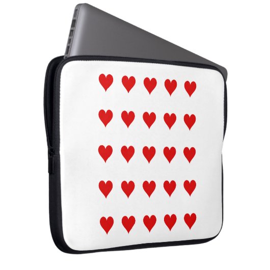 Electronics Bag with hearts. Laptopschutzhülle (Vorne Rechts)