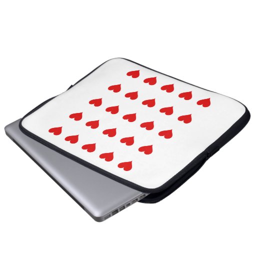 Electronics Bag with hearts. Laptopschutzhülle (Vorne Knopf)