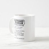 Electronics Technician Funny Definition Kaffeetasse (Vorderseite Links)