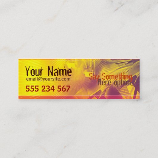 electrozArt #001 Profil-Visitenkarte Mini Visitenkarte (Vorderseite)