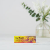 electrozArt #001 Profil-Visitenkarte Mini Visitenkarte (Stehend Vorderseite)