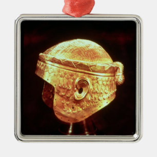 Electrum-Sturzhelm von König Mes-Kalem-Graben Silbernes Ornament