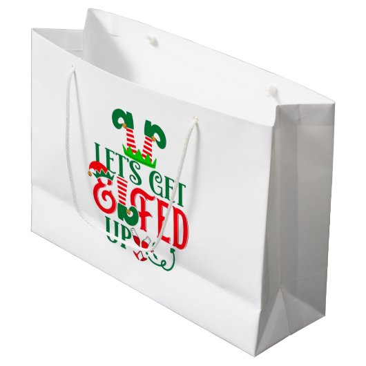 Eled Up  Große Geschenktüte (Vorderseite Schrägansicht)