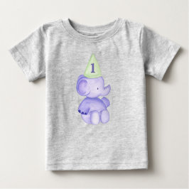 Elefant 1 Jahr alt 1. Geburtstag Baby Kleinkind Baby T-shirt