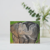 Elefant#7 Postkarte (Stehend Vorderseite)